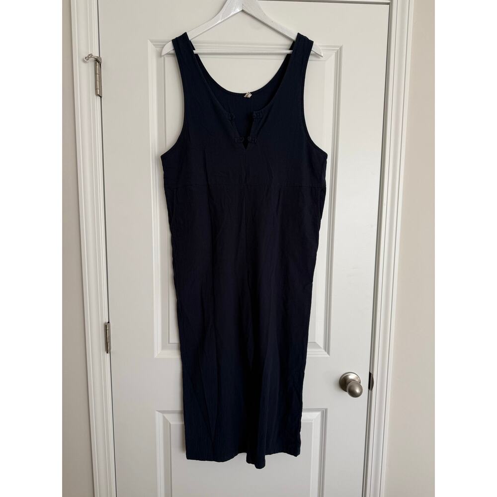 Navy cotton jumpsuit
